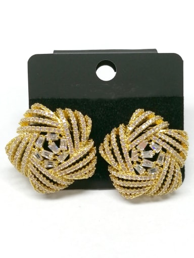 GODKI Luxury Women Wedding Dubai Copper With Gold Plated Fashion Star Earrings