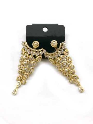 GODKI Luxury Women Wedding Dubai Copper With Gold Plated Trendy Water Drop Earrings
