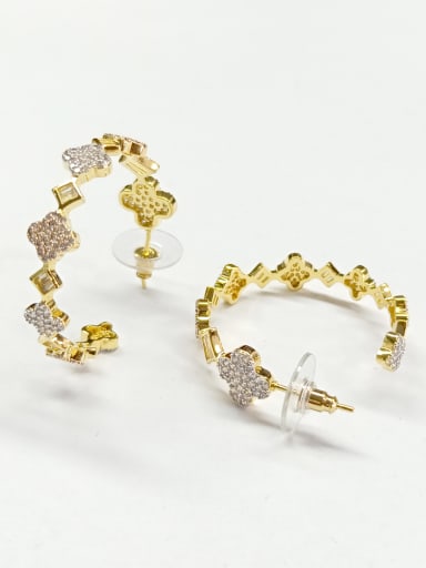 GODKI Luxury Women Wedding Dubai Copper With Mix Plated Fashion Round Earrings