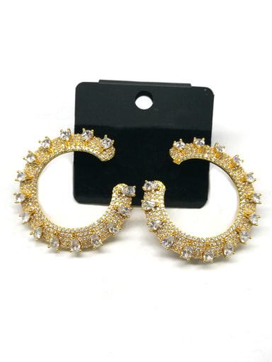 GODKI Luxury Women Wedding Dubai Copper With Gold Plated Fashion Hook Earrings
