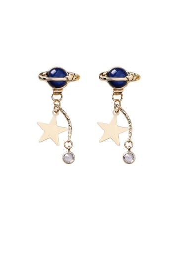 Alloy With Imitation Gold Plated Fashion Star Drop Earrings