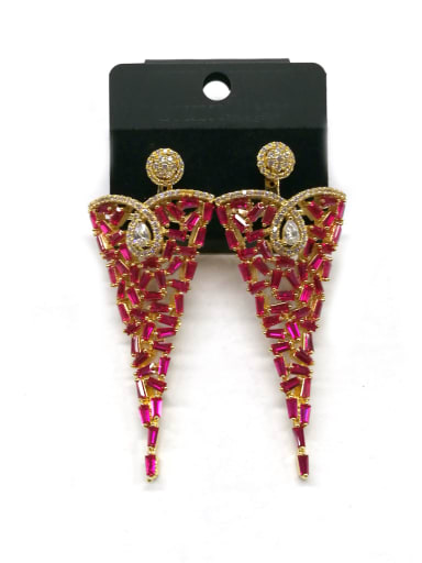 GODKI Luxury Women Wedding Dubai Copper With Gold Plated Luxury Water Drop Earrings