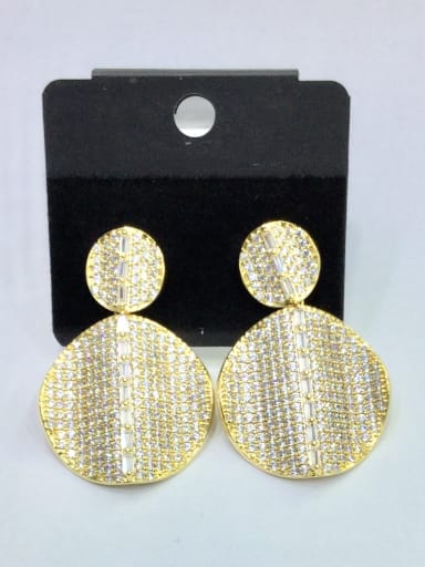 GODKI Luxury Women Wedding Dubai Copper With Gold Plated Fashion Irregular Stud Earrings