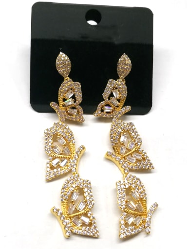 GODKI Luxury Women Wedding Dubai Copper With Gold Plated Fashion Butterfly Earrings