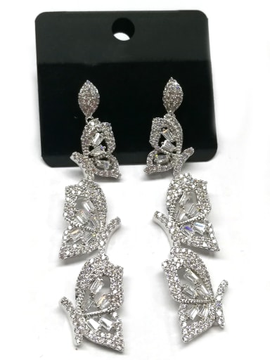 GODKI Luxury Women Wedding Dubai Copper With White Gold Plated Fashion Butterfly Earrings