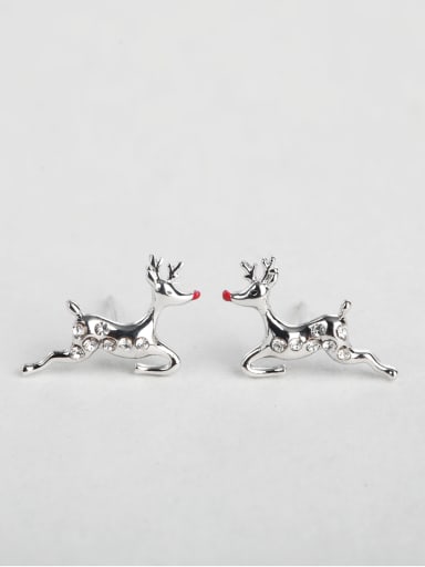 deer zircon cuff earrings