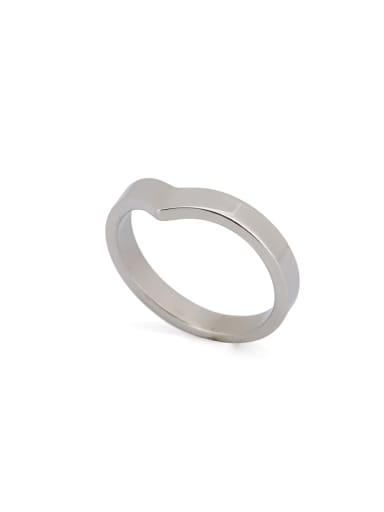 Blacksmith Made Silver-Plated Titanium Personalized Band band ring