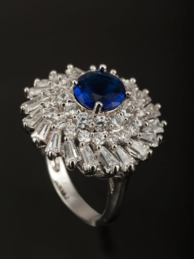 GODKI Luxury Women Wedding Dubai A Platinum Plated Copper Stylish Zircon Ring Of Round