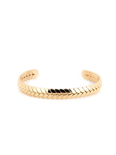 New design Gold Plated Titanium Personalized Bangle in Gold color