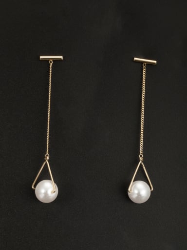 chain Gold Plated Pearl White Drop drop Earring