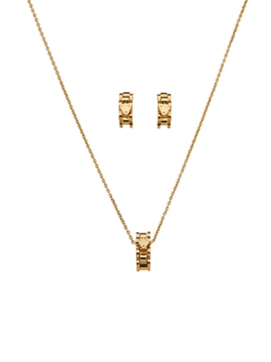 Custom Gold with Gold Plated Stainless steel 2 Pieces Sets