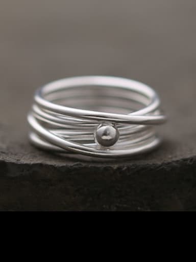 A Silver Stylish  Band band ring Of