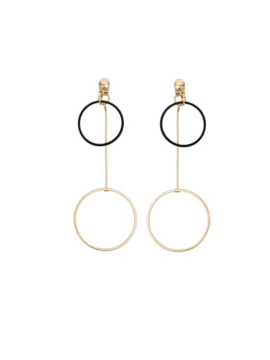 Model No 1000003937 Personalized Gold Plated Zinc Alloy Gold Round Drop drop Earring