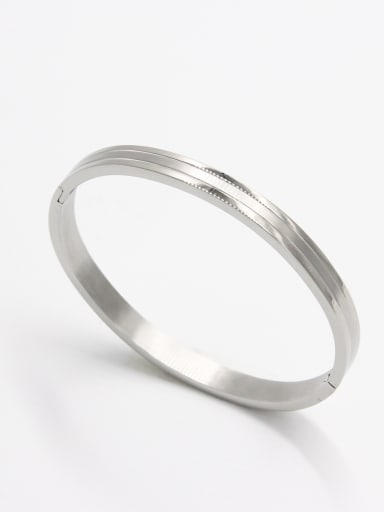 White color Stainless steel   Bangle   59mmx50mm