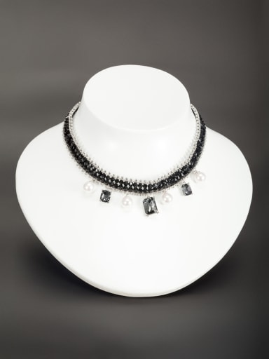 Fashion Platinum Plated Round Necklace
