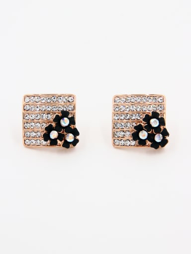 Custom Multicolor Flower Studs stud Earring with Gold Plated