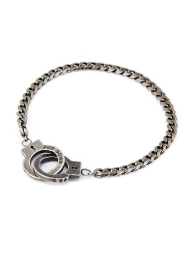 A Silver-Plated Titanium Stylish  Bracelet Of Personalized