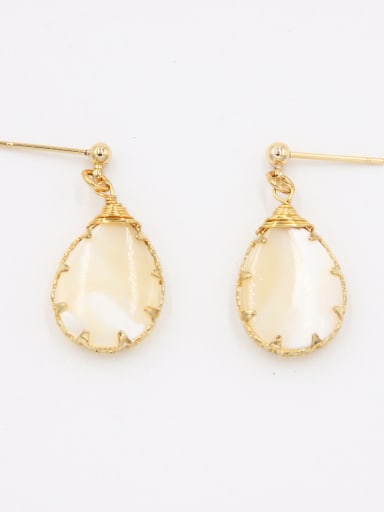 Face style with Gold Plated Stone Drop drop Earring