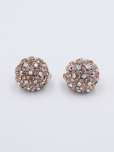 Round style with Gold Plated Rhinestone Studs stud Earring