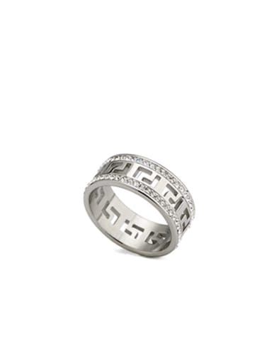 Custom  Band band ring with Silver-Plated Stainless steel