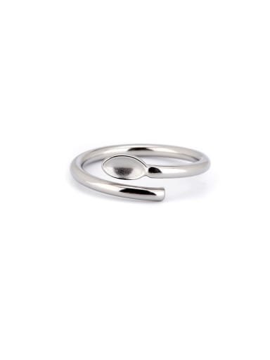 Silver-Plated Titanium Personalized Silver Band band ring