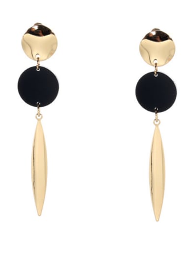 Feather style with Gold Plated Zinc Alloy Acrylic Drop drop Earring