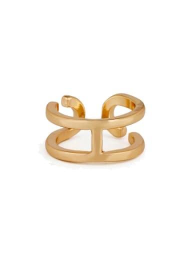 A Gold Plated Zinc Alloy Stylish  Band band ring Of
