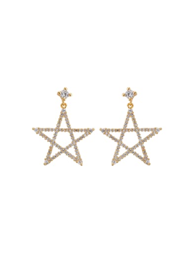 Star style with Gold Plated Zinc Alloy Drop drop Earring