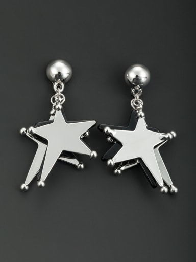 New design Platinum Plated Star Drop drop Earring in Multicolor color