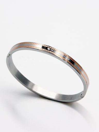 Multicolor  Bangle with Stainless steel     59mmx50mm