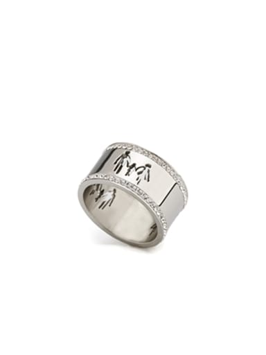 Rust Personalized Youself ! Silver-Plated Stainless steel  Band band ring