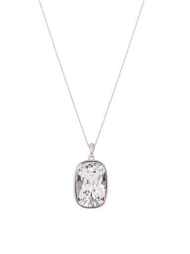 Geometric necklace with Platinum Plated Zinc Alloy austrian Crystals