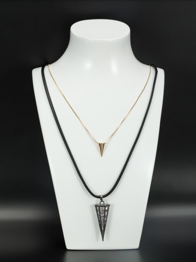 Fashion Gold Plated Triangle Necklace