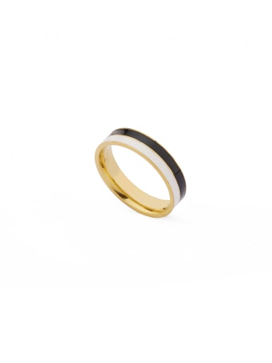 Multicolor Round Band band ring with Gold Plated Stainless steel Enamel