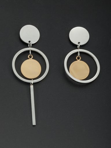 A Stainless steel Stylish  Drop drop Earring Of Round