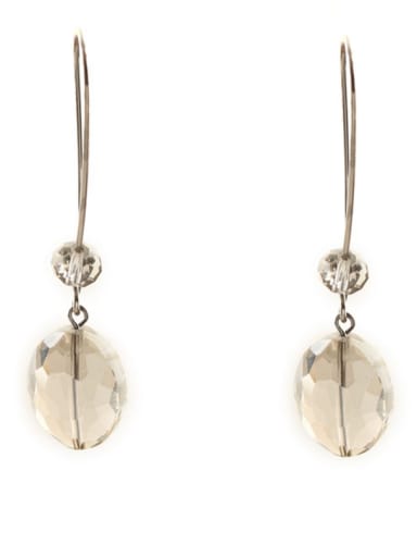 New design Silver-Plated Zinc Alloy Round Lucite Drop drop Earring in color