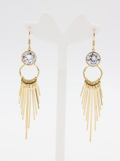 Custom White Drop drop Earring with Gold Plated