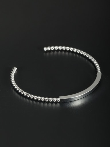 New design Platinum Plated  Bangle in White color