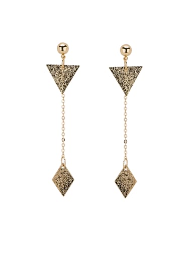 Model No X1000003800 Gold Drop drop Earring with Gold Plated Zinc Alloy
