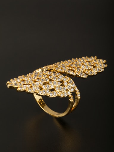 GODKI Luxury Women Wedding Dubai Model No 1000002956 Mother's Initial White Ring with Zircon
