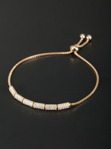 Gold Plated Charm Zircon Bracelet
