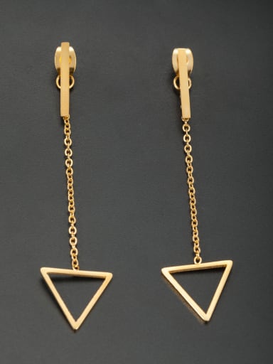 Gold chain Drop threader Earring with Stainless steel