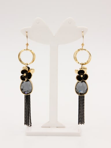 Blacksmith Made Gold Plated austrian Crystals  Drop drop Earring
