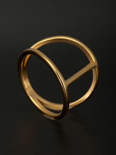 The new Stainless steel  Stacking Ring with Gold 6-8#