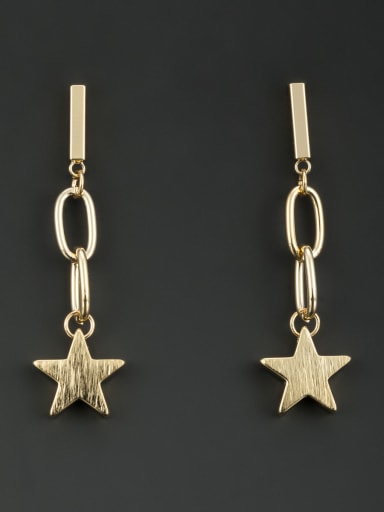Star Gold Plated  Drop drop Earring