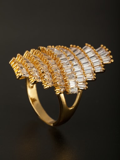 GODKI Luxury Women Wedding Dubai Model No SJ045825R-001 Custom White Ring with Gold Plated Copper