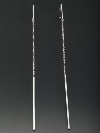 New design Platinum Plated chain Drop drop Earring in White color