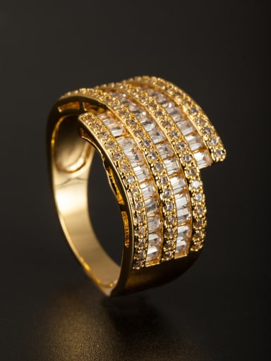 GODKI Luxury Women Wedding Dubai Model No 1000002911 Fashion Gold Plated Copper Ring