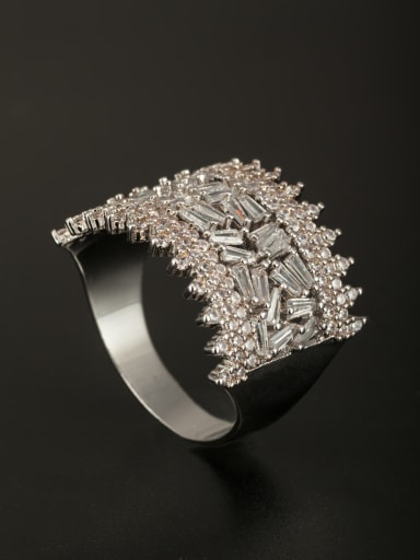 GODKI Luxury Women Wedding Dubai Model No AV044952R Mother's Initial White Ring with Zircon