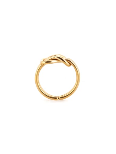 Custom Gold Statement Band Midi Ring with Gold Plated Titanium